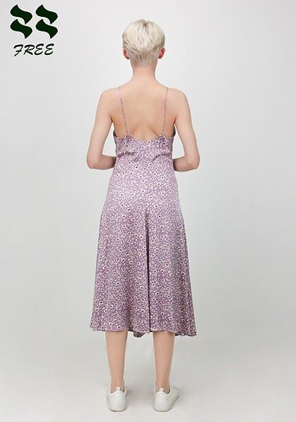 Floral Digital Printed Long Camisole Dress Factory